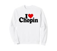 I Love Heart Chopin Frederic Polish COMPOSITORE Felpa