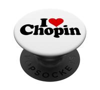 I LOVE HEART CHOPIN FREDERIC POLISH COMPOSITORE PopSockets PopGrip Adesivo