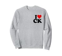 I Love Heart CK C K C.K. INIZIALI MONOGRAMMA Nickname Felpa
