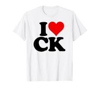 I Love Heart CK C K C.K. INIZIALI MONOGRAMMA Nickname Maglietta