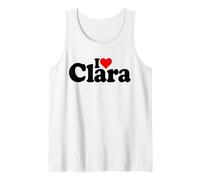 I Love Heart Clara Nome su Un Tee Canotta
