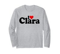 I Love Heart Clara Nome su Un Tee Maglia a Manica