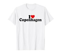 I LOVE HEART COPENAGHEN DANIMARCA DANMARCA DANSK DANES Maglietta