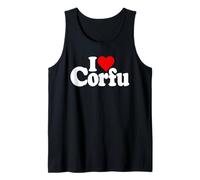 I Love Heart Corfu Grecia Isole GRECHE Mar IONIO Canotta