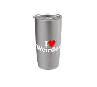 I Love Heart Crazy Comic Special Bicchiere termico in acciaio inox doppia parete