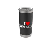 I Love Heart Crazy Comic Special Bicchiere termico in acciaio inox doppia parete