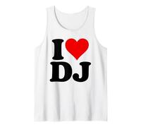 I Love Heart DJ D J D.J. INIZIALI Nome Canotta