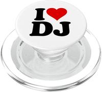 I LOVE HEART DJ D J D.J. INIZIALI NOME PopSockets PopGrip per MagSafe