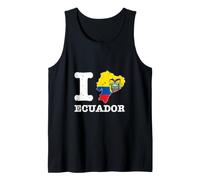 I Love (Heart) Ecuador Mappa Bandiera Sagoma Canotta