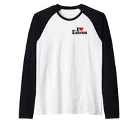 I Love Heart Emerson Ralph Waldo Nome su Un Tee Maglia con Maniche Raglan