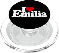 I LOVE HEART EMILIA NOME SU UN TEE PopSockets PopGrip per MagSafe