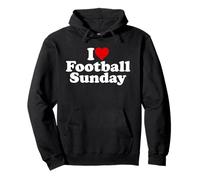 I Love Heart Football Domenica Weekend Felpa con Cappuccio