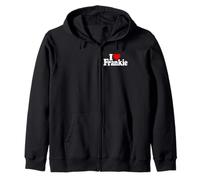 I Love Heart Frankie Frank Nome su Un Tee Felpa con Cappuccio