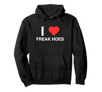 I Love Heart Freak Hoes Unhinged Gen Z College Novità Meme Felpa con Cappuccio