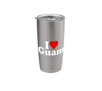 I LOVE HEART GUAM GUAMANESE PRIDE Bicchiere termico in acciaio inox doppia parete