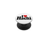 I LOVE HEART HACHI HACHIKO NOME SU UN TEE PopSockets PopGrip Adesivo