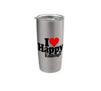 I LOVE HEART HAPPY ENDINGS MASSAGGIO Bicchiere termico in acciaio inox doppia parete