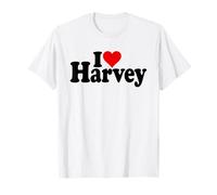 I Love Heart Harvey Nome su Un Tee Maglietta