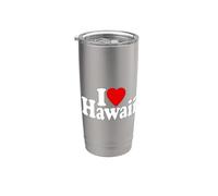 I LOVE HEART HAWAII ISOLE HAWAIIAN Bicchiere termico in acciaio inox doppia parete