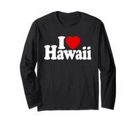 I Love Heart Hawaii Isole Hawaiian Maglia a Manica