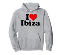 I Love Heart Ibiza Spagna Isole BALEARI Felpa con Cappuccio