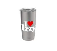 I LOVE HEART IZZY ISABEL NOME SU UN TEE Bicchiere termico in acciaio inox doppia parete