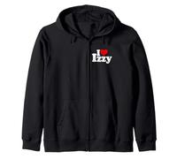 I Love Heart Izzy Isabel Nome su Un Tee Felpa con Cappuccio