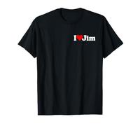 I Love Heart Jim Jimmy James Nome su Un Tee Maglietta