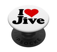 I LOVE HEART JIVE JAZZ DANZA MUSICA PopSockets PopGrip Adesivo