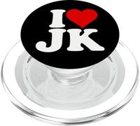 I LOVE HEART JK J K J. K. MONOGRAM INIZIALS. PopSockets PopGrip per MagSafe