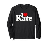 I Love Heart Kate KATHERING Katie Katya Nome su Un Tee Maglia a Manica