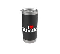I LOVE HEART KHALID KHALED NOME SU UN TEE Bicchiere termico in acciaio inox doppia parete