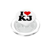 I LOVE HEART KJ K J INIZIALI NOME NICKNAME SU TEE PopSockets PopGrip per MagSafe