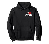 I LOVE HEART KYOTO GIAPPONE Felpa con Cappuccio