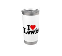 I LOVE HEART LEWIS NOME SU UN TEE Bicchiere termico in acciaio inox doppia parete