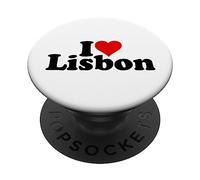 I LOVE HEART LISBONA LISBOA PORTOGALLO PopSockets PopGrip Adesivo