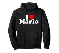 I Love Heart Mario Nome su Un Tee Felpa con Cappuccio