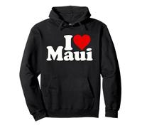 I Love Heart Maui Hawaii Isole Hawaiian Felpa con Cappuccio