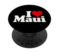 I LOVE HEART MAUI HAWAII ISOLE HAWAIIAN PopSockets PopGrip Adesivo