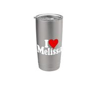 I LOVE HEART MELISSA MEL NOME SU UN TEE Bicchiere termico in acciaio inox doppia parete