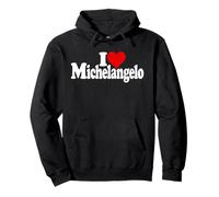 I LOVE HEART MICHELANGELO UOMO RINASCIMENTALE Felpa con Cappuccio
