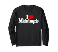 I LOVE HEART MICHELANGELO UOMO RINASCIMENTALE Maglia a Manica