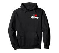 I Love Heart Mickey Mick Mikey Nome su Un Tee Felpa con Cappuccio