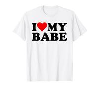 I Love Heart My Babe Bae Ragazzo Ragazzo Maglietta