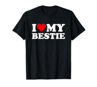 I LOVE HEART MY BESTIE MIGLIORE AMICO MIGLIORE AMICO BFF Maglietta