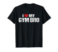 I Love Heart My Gym Bro Divertente Fitness Allenamento Amore Maglietta