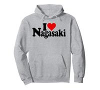 I LOVE HEART NAGASAKI CITY PREFETTURA GIAPPONE Felpa con Cappuccio