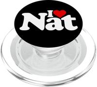 I LOVE HEART NAT NATALIE NATHAN NOME SU UNA TEE PopSockets PopGrip per MagSafe