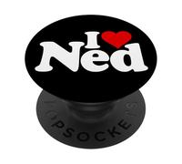I LOVE HEART NED NOME SU UNA TEE PopSockets PopGrip Adesivo