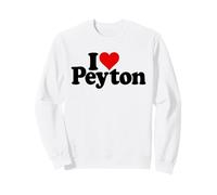 I Love Heart Peyton Nome su Una Tee Felpa